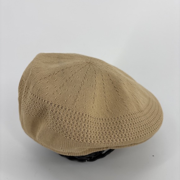 KANGOL Tropic Ventair 504 Mens Khaki Hat Flat Cap Flex - Picture 5 of 8